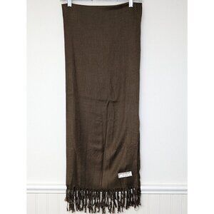Chocolate Brown Pashmina Scarf Wrap Shawl 72” With 3” Tassels